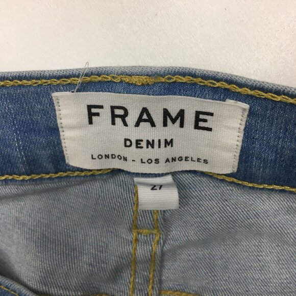 FRAME Denim 5 Pocket Echo Park Wash Le Skinny De Jeanne Distressed Jeans - Picture 2 of 12